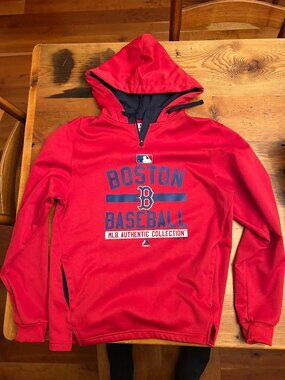 Boston Red Sox Hoodie, Majestic Brand, Adult Size Medium